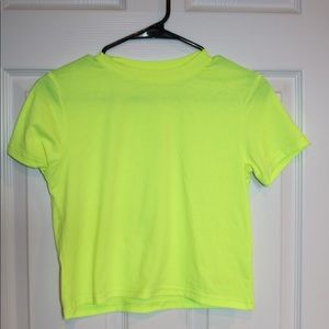 Lime yellow crop top